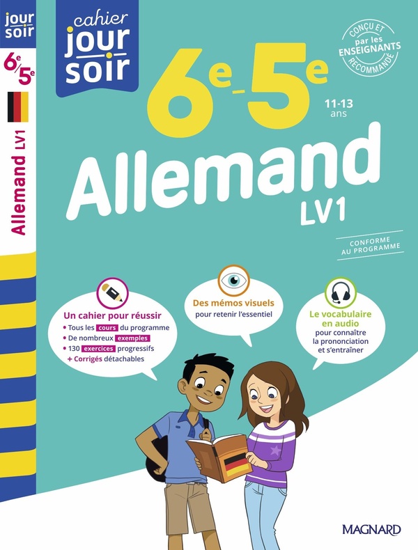ALLEMAND 6E-5E LV1 - CAHIER JOUR SOIR - CONCU ET RECOMMANDE PAR LES ENSEIGNANTS
