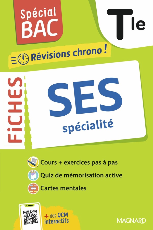 SPECIAL BAC 2026 - FICHES SES TLE - TOUT LE PROGRAMME EN 59 FICHES, COURS ULTRA-VISUELS, SCHEMAS-BIL
