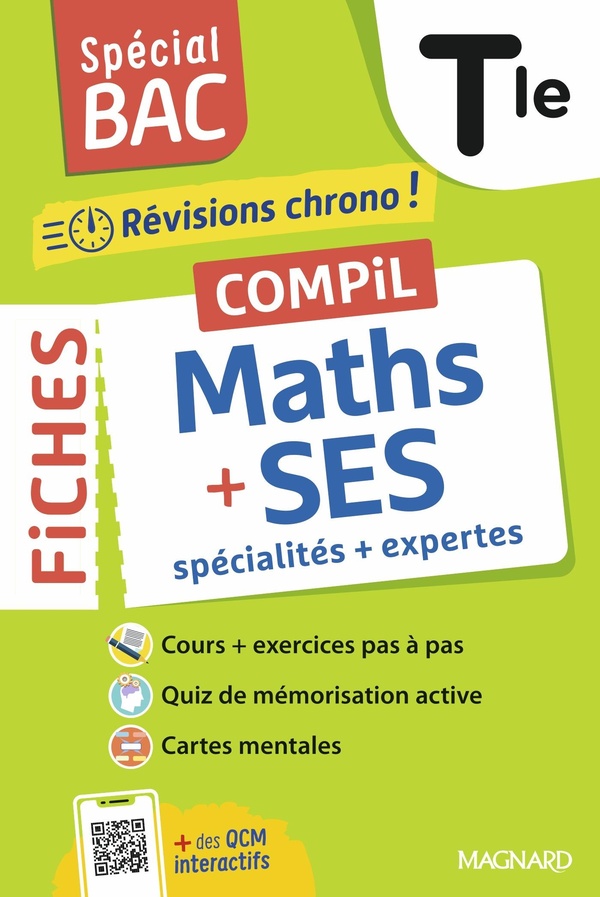 SPECIAL BAC 2026 - COMPIL DE FICHES MATHS - SES TLE - TOUT LE PROGRAMME DES 2 SPECIALITES EN 120 FIC
