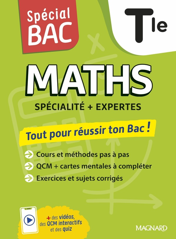 SPECIAL BAC 2026 - MATHS TLE - COURS COMPLET, METHODE, EXERCICES ET SUJETS POUR REUSSIR L'EXAMEN