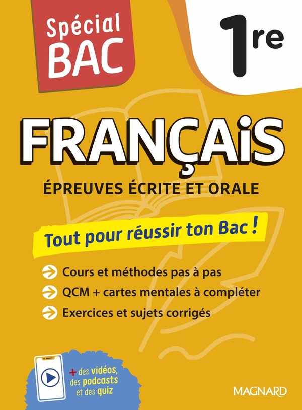 SPECIAL BAC 2026 - FRANCAIS 1RE - COURS COMPLET, METHODE, EXERCICES ET SUJETS POUR REUSSIR L'EXAMEN