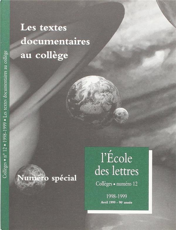 LIRE ET ECRIRE TEXTES DOCUMENTAIR REV
