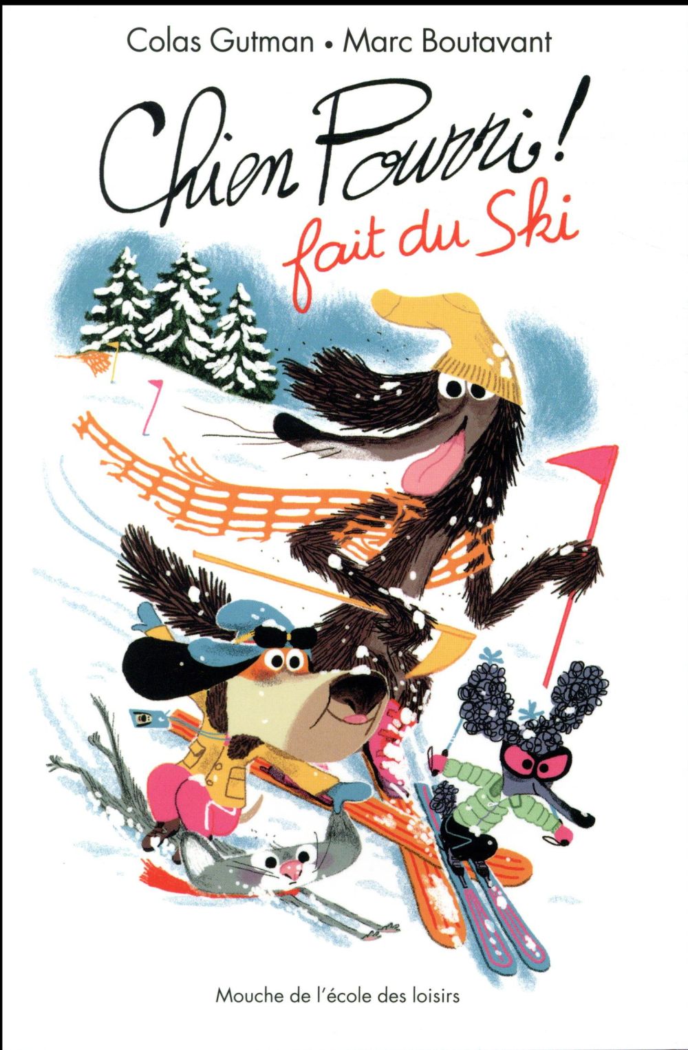 CHIEN POURRI FAIT DU SKI !
