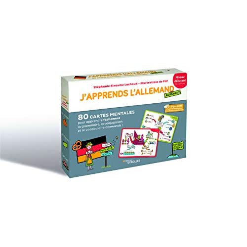 J'APPRENDS L'ALLEMAND AUTREMENT - NIVEAU DEBUTANT - 80 CARTES MENTALES POUR APPRENDRE FACILEMENT LA