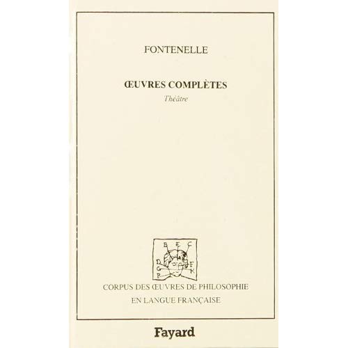 OEUVRES COMPLETES, THEATRE (1678-1695)