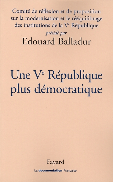 UNE VE REPUBLIQUE PLUS DEMOCRATIQUE