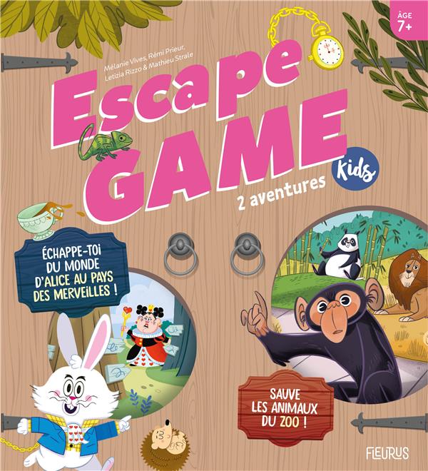 ESCAPE GAME KIDS  - 2 AVENTURES (SAUVE LES ANIMAUX DU ZOO !, ECHAPPE-TOI DU MONDE D ALICE AU PAYS DE