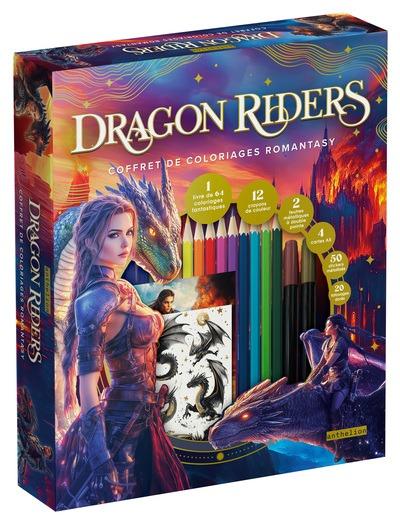 DRAGON RIDERS COFFRET DE COLORIAGE ROMANTASY (AVEC ACCESSOIRES)