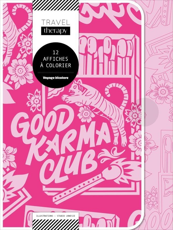 VOYAGE BICOLORE 12 AFFICHES A COLORIER