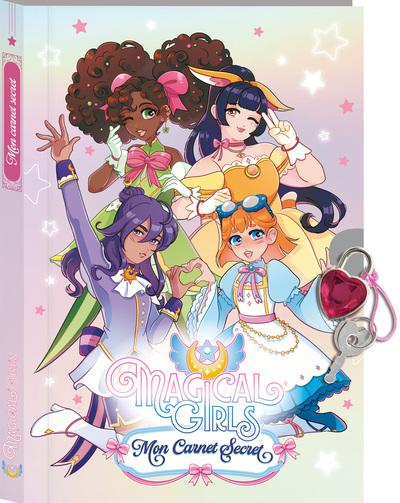 MON CARNET SECRET HOLOGRAPHIQUE - MAGICAL GIRLS (AVEC UN CADENAS JOYAU)