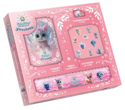 COFFRET PAPETERIE SCINTILLANT (CARNET SECRET + REGLE A PAILLETTES) (PRECIOSA)