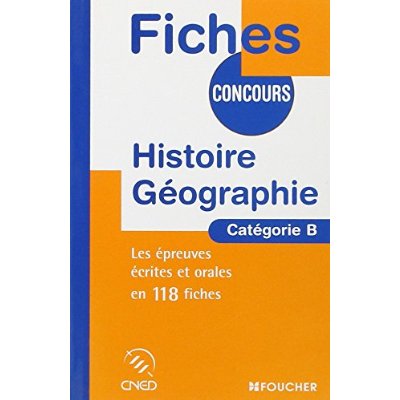 HISTOIRE GEOGRAPHIE CNED - CATEGORIE B