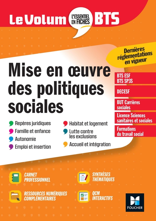 LE VOLUM' BTS - MISE EN OEUVRE DES POLITIQUES SOCIALES - 7E EDITION - REVISION