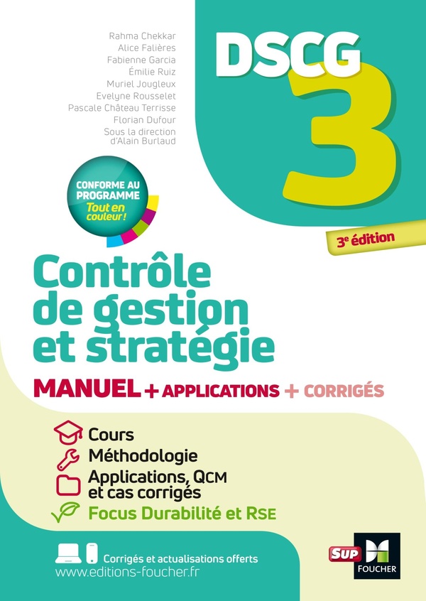 DSCG 3 - CONTROLE DE GESTION ET STRATEGIE - MANUEL ET APPLICATIONS 2025-2026