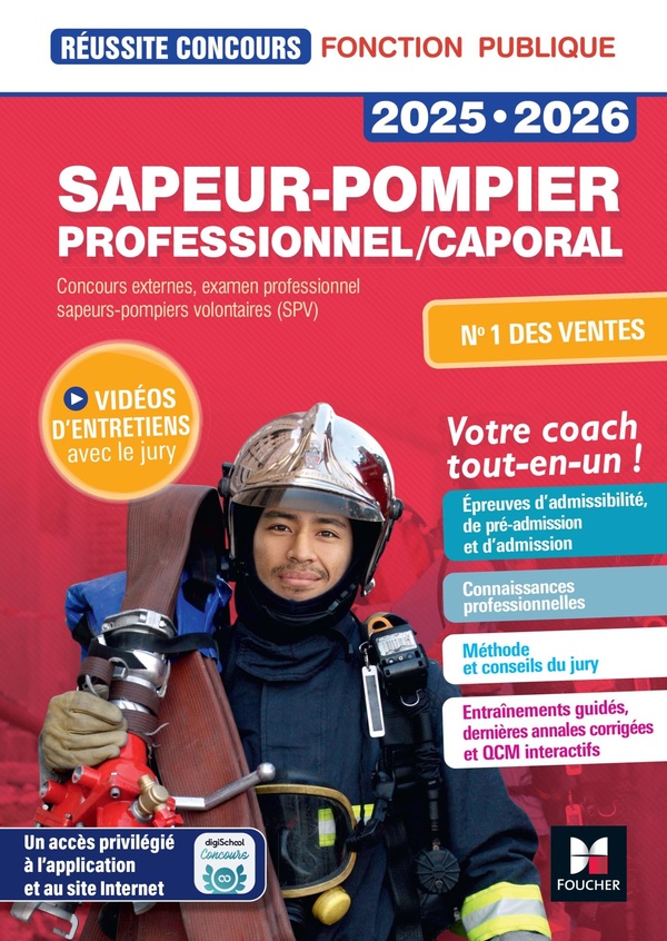 REUSSITE CONCOURS SAPEUR-POMPIER PROFESSIONNEL/CAPORAL - 2025-2026 - PREPARATION COMPLETE