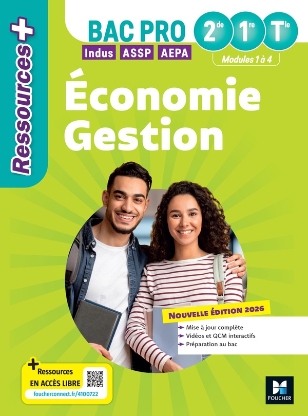 RESSOURCES PLUS - ECONOMIE-GESTION - 2DE 1RE TLE BAC PRO - ED 2026 - LIVRE ELEVE
