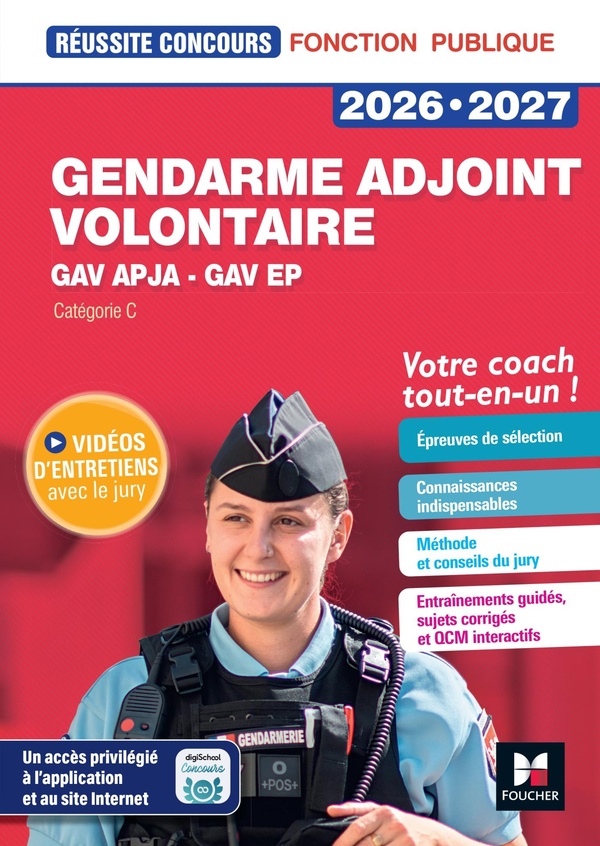 REUSSITE CONCOURS - GENDARME ADJOINT VOLONTAIRE - APJA ET EP- 2026-2027 - PREPARATION COMPLETE
