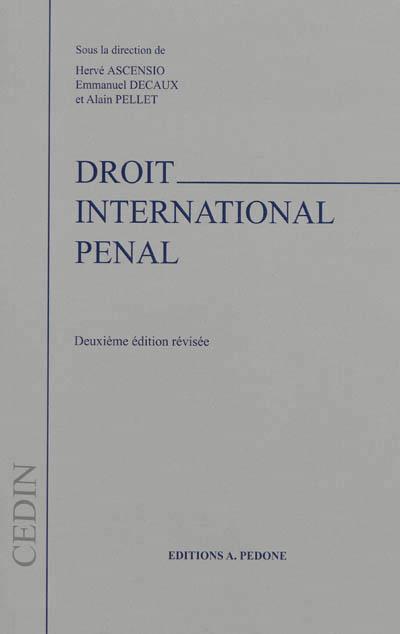 DROIT INTERNATIONAL PENAL