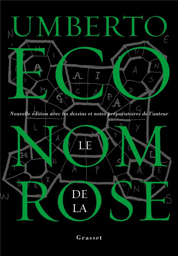 couverture du livre LE NOM DE LA ROSE - NOUVELLE EDITION AVEC LES DESSINS ET NOTES PREPARATOIRES DE L'AUTEUR
