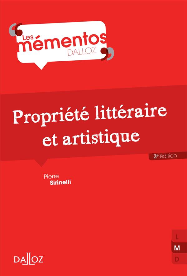 PROPRIETE LITTERAIRE ET ARTISTIQUE