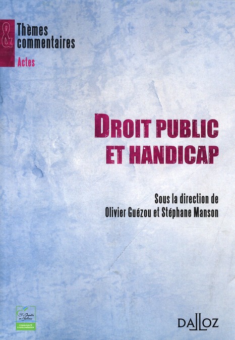 DROIT PUBLIC ET HANDICAP