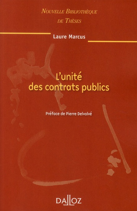 L'UNITE DES CONTRATS PUBLICS. VOLUME 96