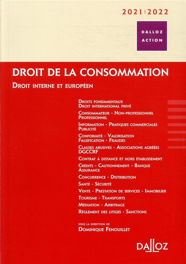 DROIT DE LA CONSOMMATION 2021/2022