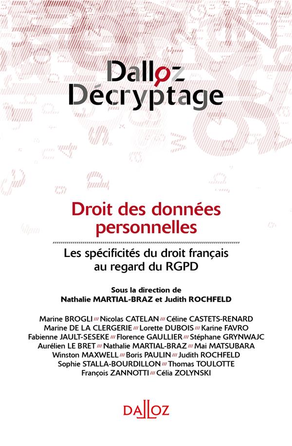 DROIT DES DONNEES PERSONNELLES - LES SPECIFICITES DU DROIT FRANCAIS AU REGARD DU RGPD