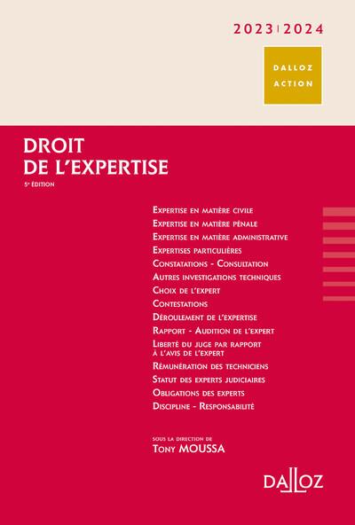 DROIT DE L'EXPERTISE 2023/2024. 5E ED.