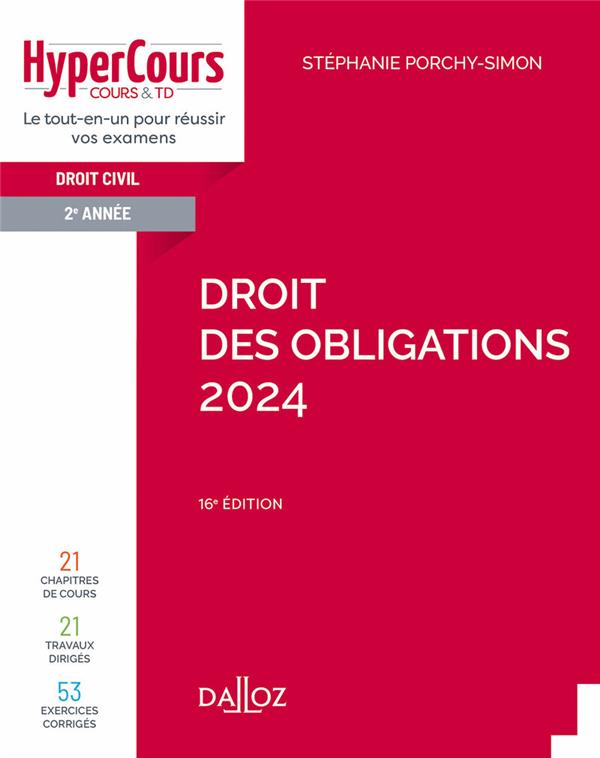DROIT DES OBLIGATIONS 2024. 16E ED.