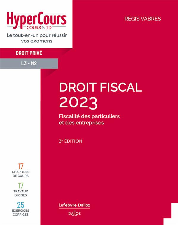 DROIT FISCAL 2023. 3E ED.