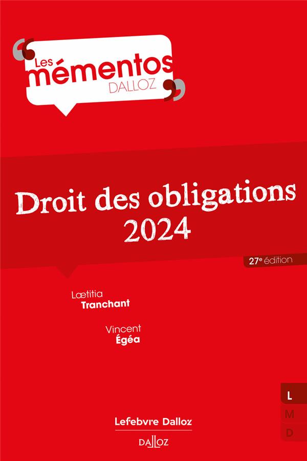 DROIT DES OBLIGATIONS 2024. 27E ED.