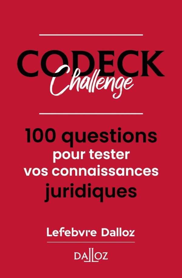 CODECK CHALLENGE - 100 CARTES JURIDIQUES ET LUDIQUES