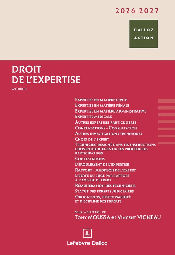 DROIT DE L'EXPERTISE 2026/2027. 6E ED.