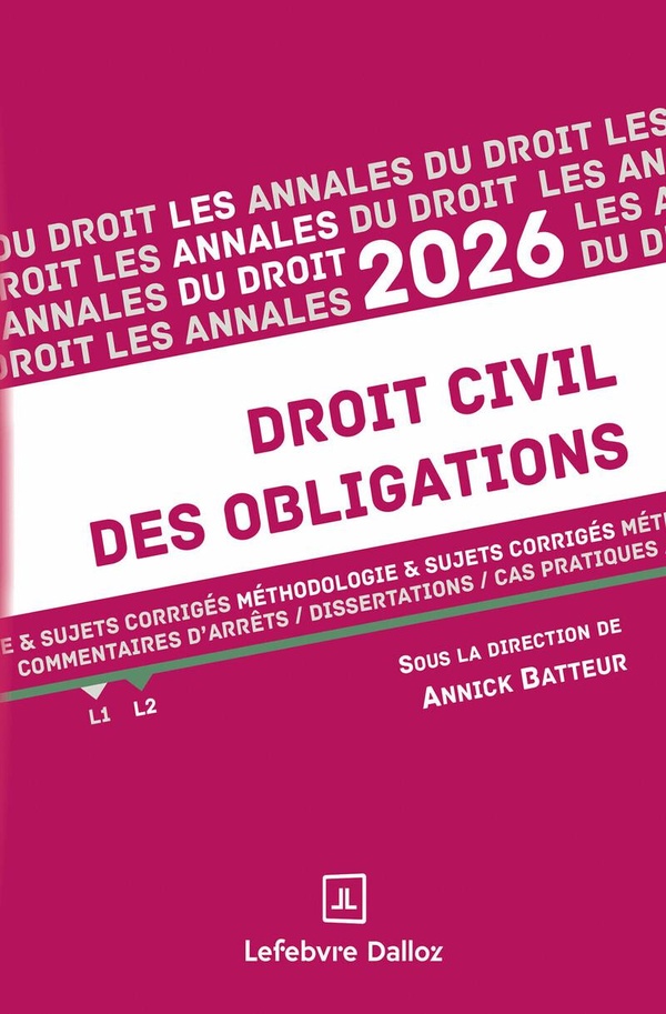 ANNALES DROIT CIVIL DES OBLIGATIONS 2026