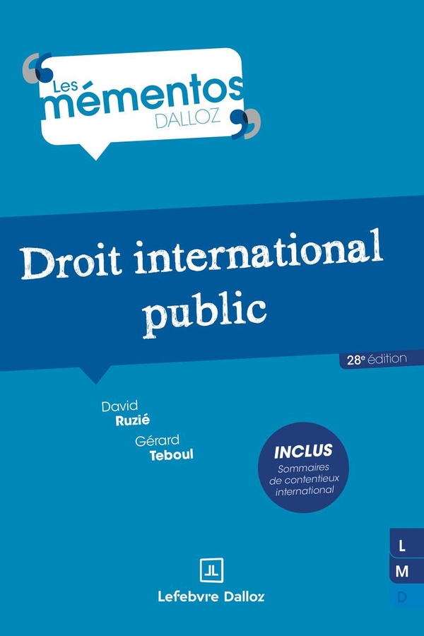 DROIT INTERNATIONAL PUBLIC. 28E ED.