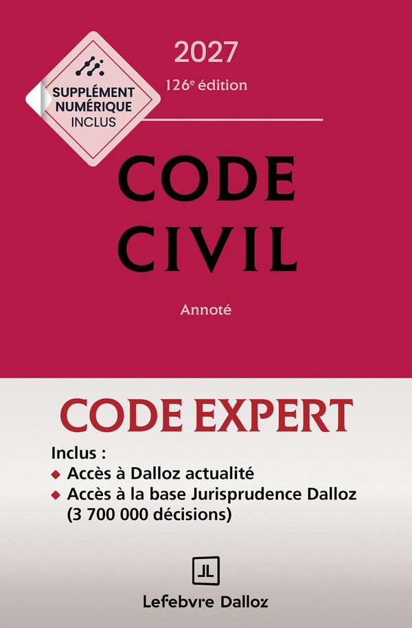 CODE DALLOZ EXPERT. CODE CIVIL 2027. 24E ED.