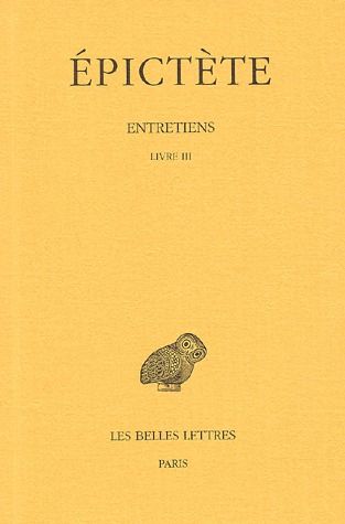 ENTRETIENS. TOME III : LIVRE III