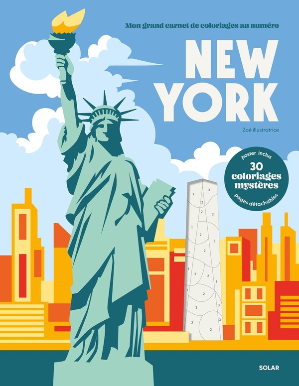 MON GRAND CARNET DE COLORIAGES AU NUMERO - NEW YORK