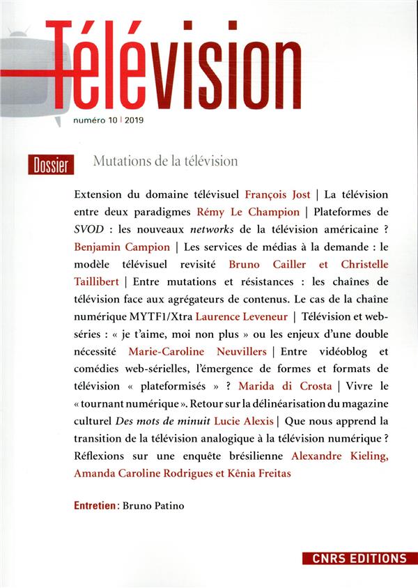 TELEVISION - NUMERO 10 MUTATIONS DE LA TELEVISION 2019 - VOLUME 10