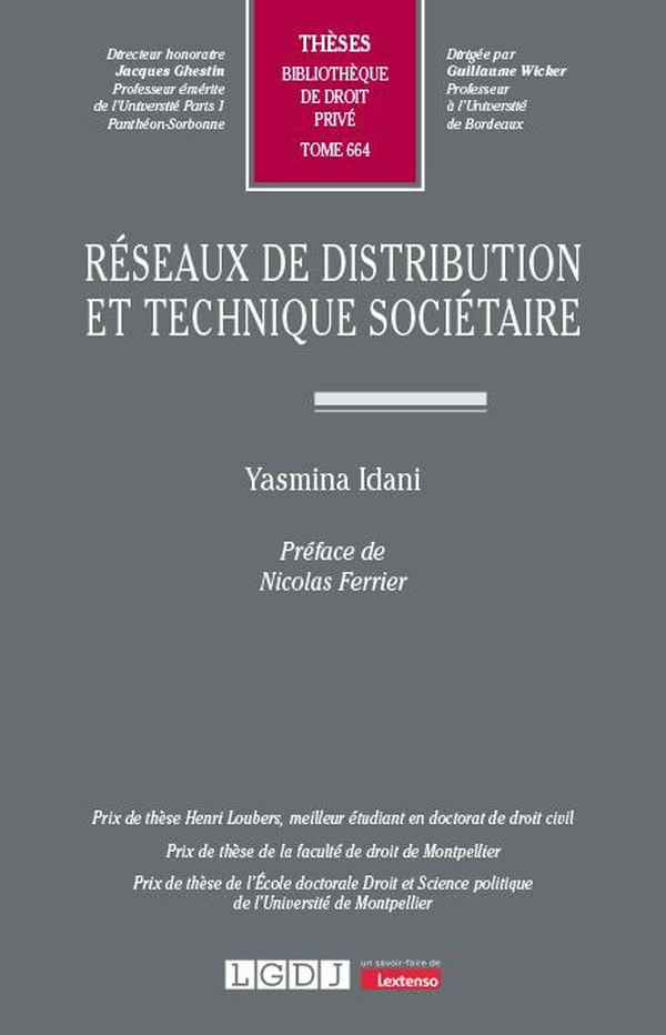 RESEAUX DE DISTRIBUTION ET TECHNIQUE SOCIETAIRE - VOL664