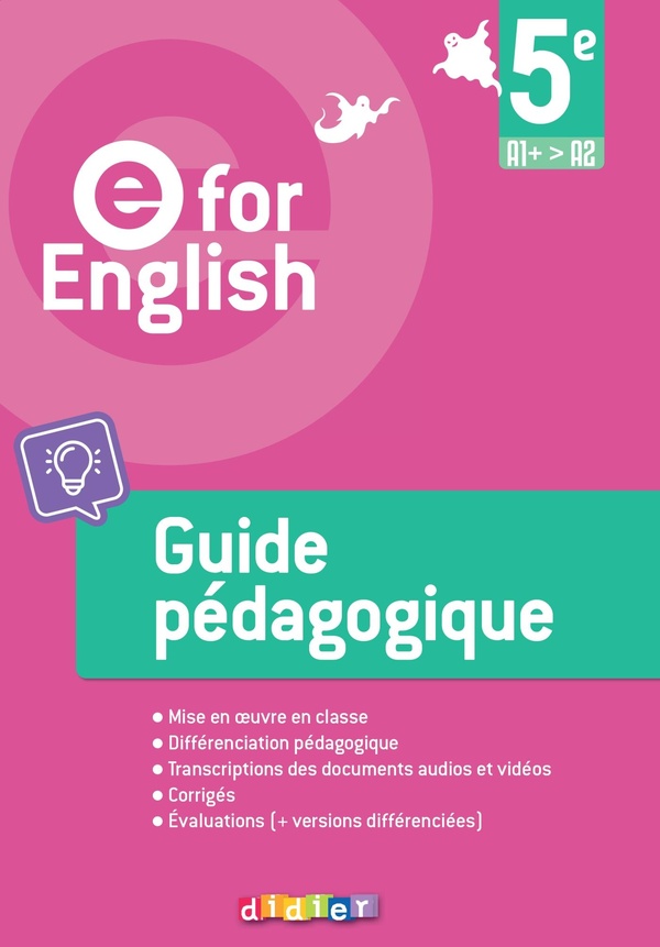 E FOR ENGLISH - ANGLAIS 5E - ED. 2026 - GUIDE PEDAGOGIQUE