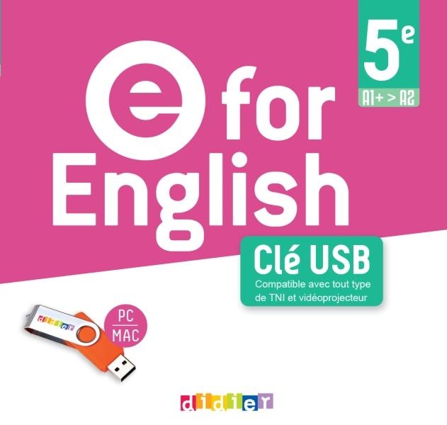 E FOR ENGLISH - ANGLAIS 5E - ED. 2026 - CLE USB