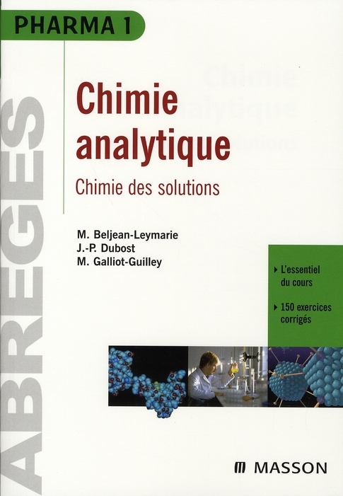 CHIMIE ANALYTIQUE : CHIMIE DES SOLUTIONS - POD