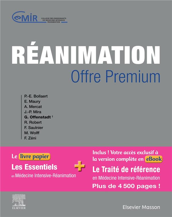 REANIMATION - OFFRE PREMIUM - LE LIVRE PAPIER LES ESSENTIELS EN MEDECINE INTENSIVE ET REANIMATION +
