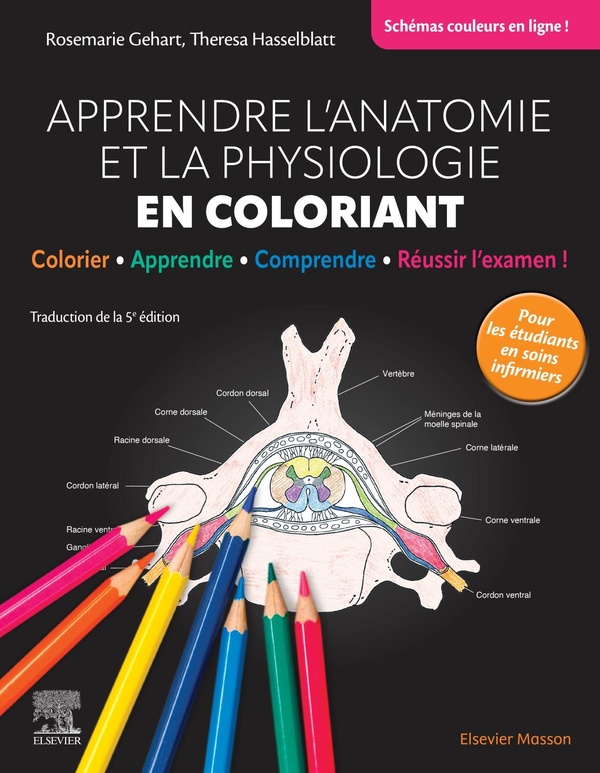 APPRENDRE L'ANATOMIE ET LA PHYSIOLOGIE EN COLORIANT - COLORIER - APPRENDRE - COMPRENDRE - REUSSIR L'
