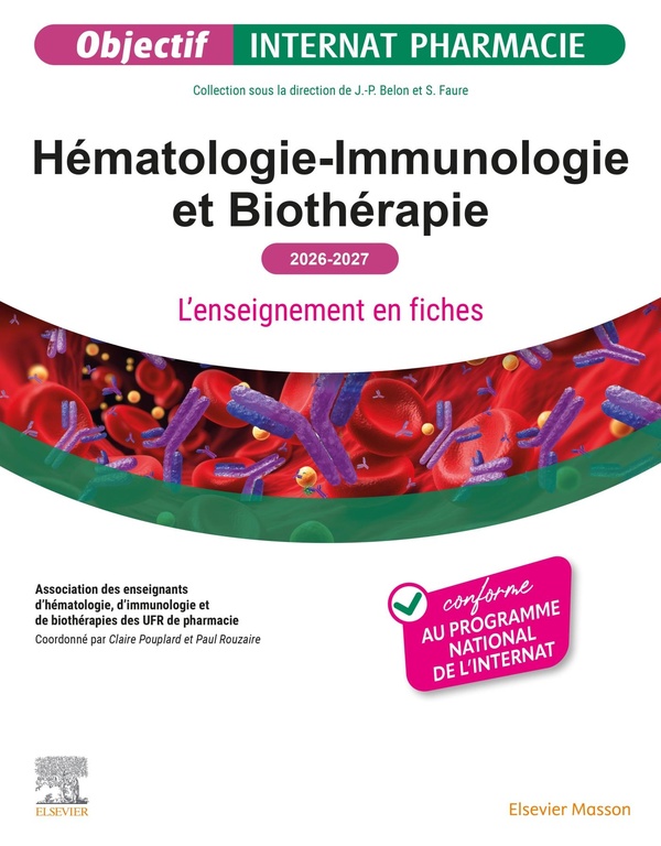 HEMATOLOGIE-IMMUNOLOGIE ET BIOTHERAPIE 2026-2027 - L'ENSEIGNEMENT EN FICHES