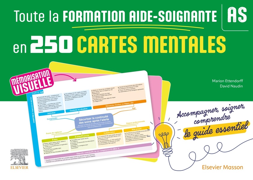 TOUTE LA FORMATION AIDE-SOIGNANTE EN 250 CARTES MENTALES - MEMORISATION VISUELLE