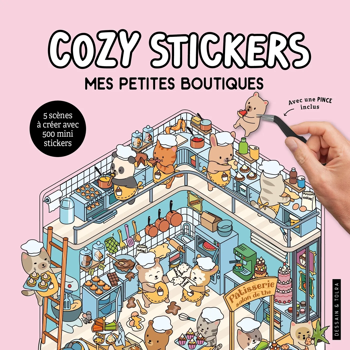 COZY STICKERS - MES PETITES BOUTIQUES - 5 SCENES A CREER AVEC 500 MINI STICKERS