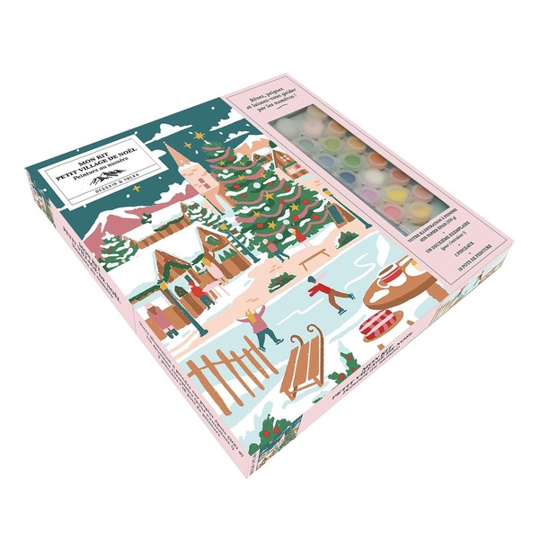 MON KIT : LE PETIT VILLAGE DE NOEL PEINTURE AU NUMERO